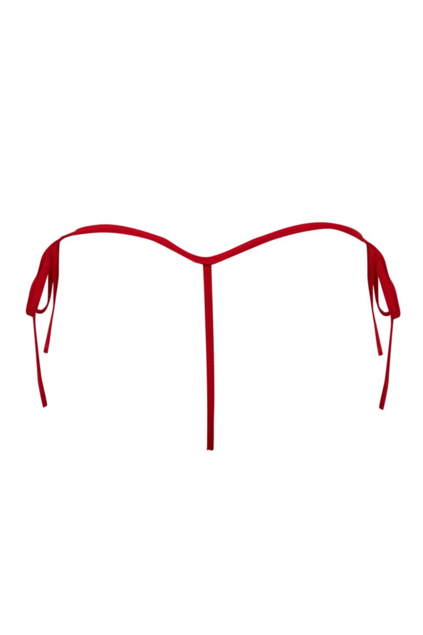 Kadın Kırmızı Kırmızı Dantel String Slip Külot