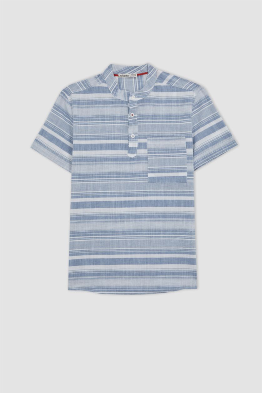 BOYS & TEENS Light Blue Regular Fit Short Sleeve Shirt