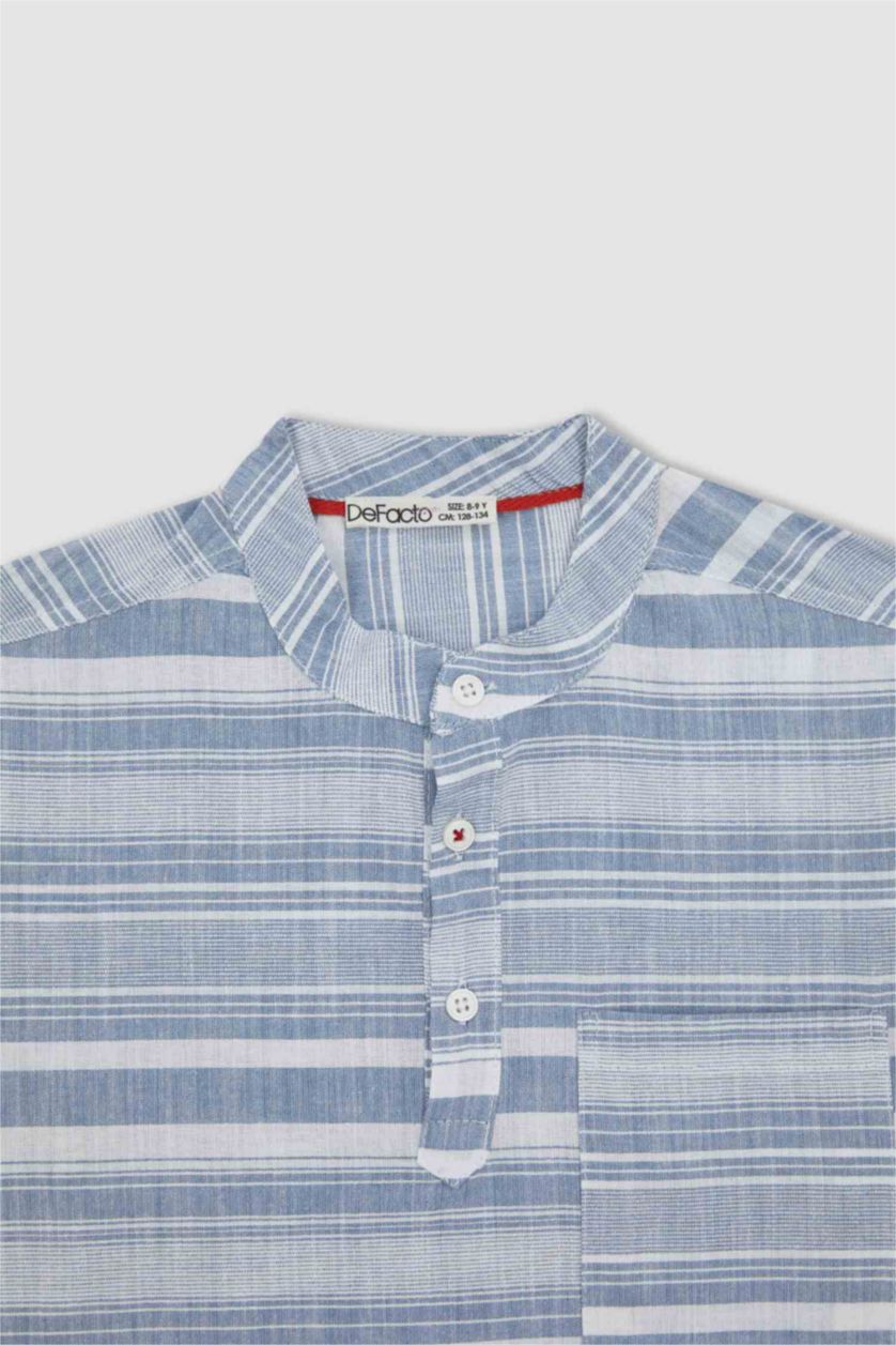 BOYS & TEENS Light Blue Regular Fit Short Sleeve Shirt