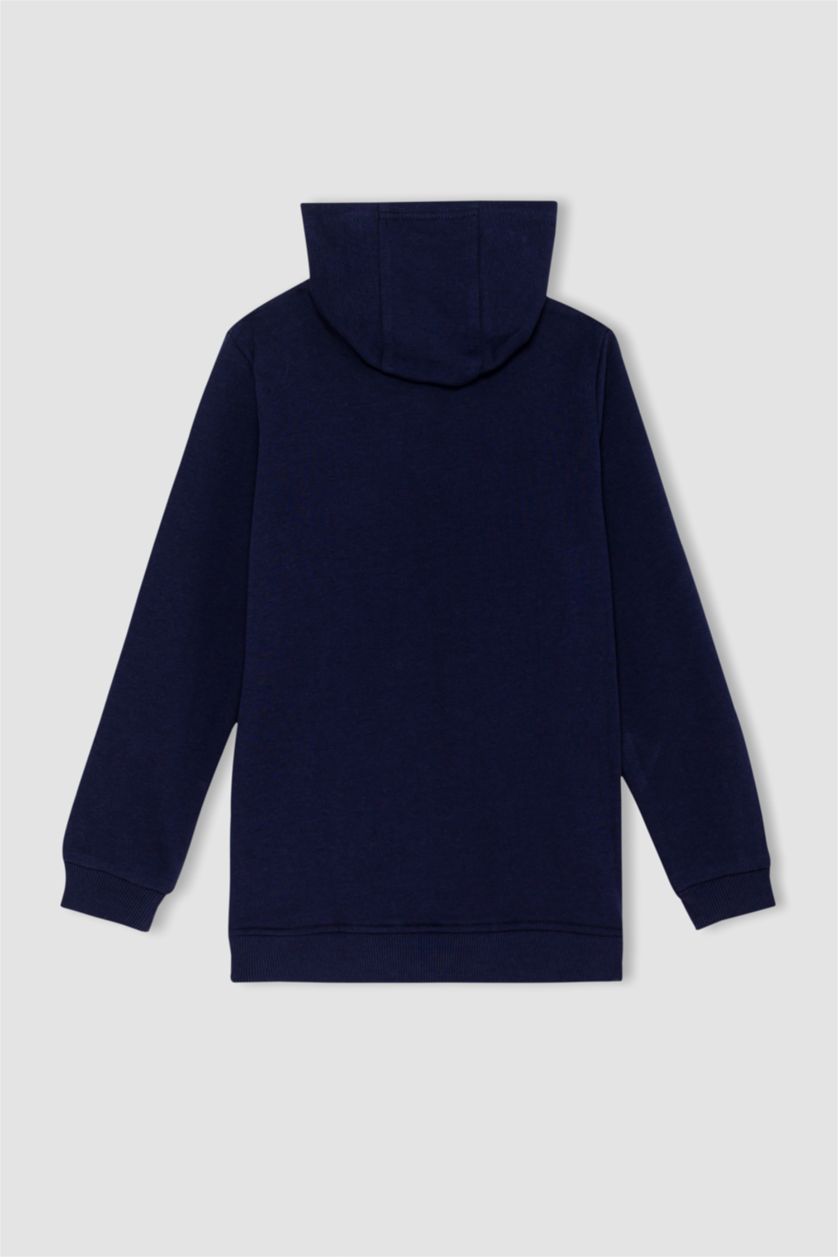 GIRLS & TEENS NAVY Regular Fit Hooded Cardigan