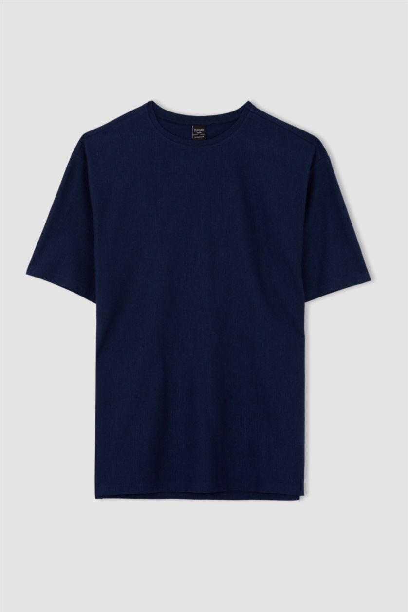 رجال كحلي Boxy Fit Short Sleeve T-Shirt