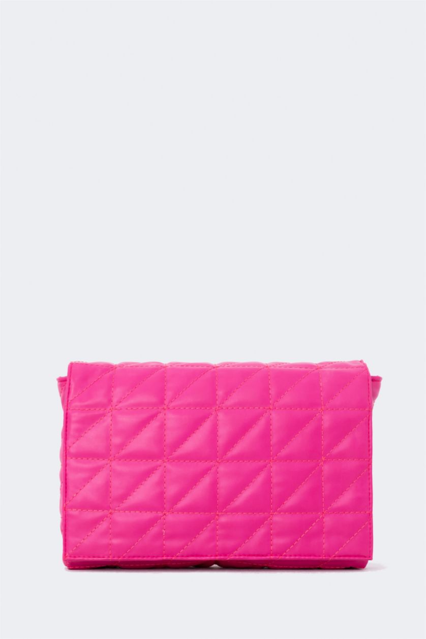 WOMAN Fushsia Faux Leather Hand Bag