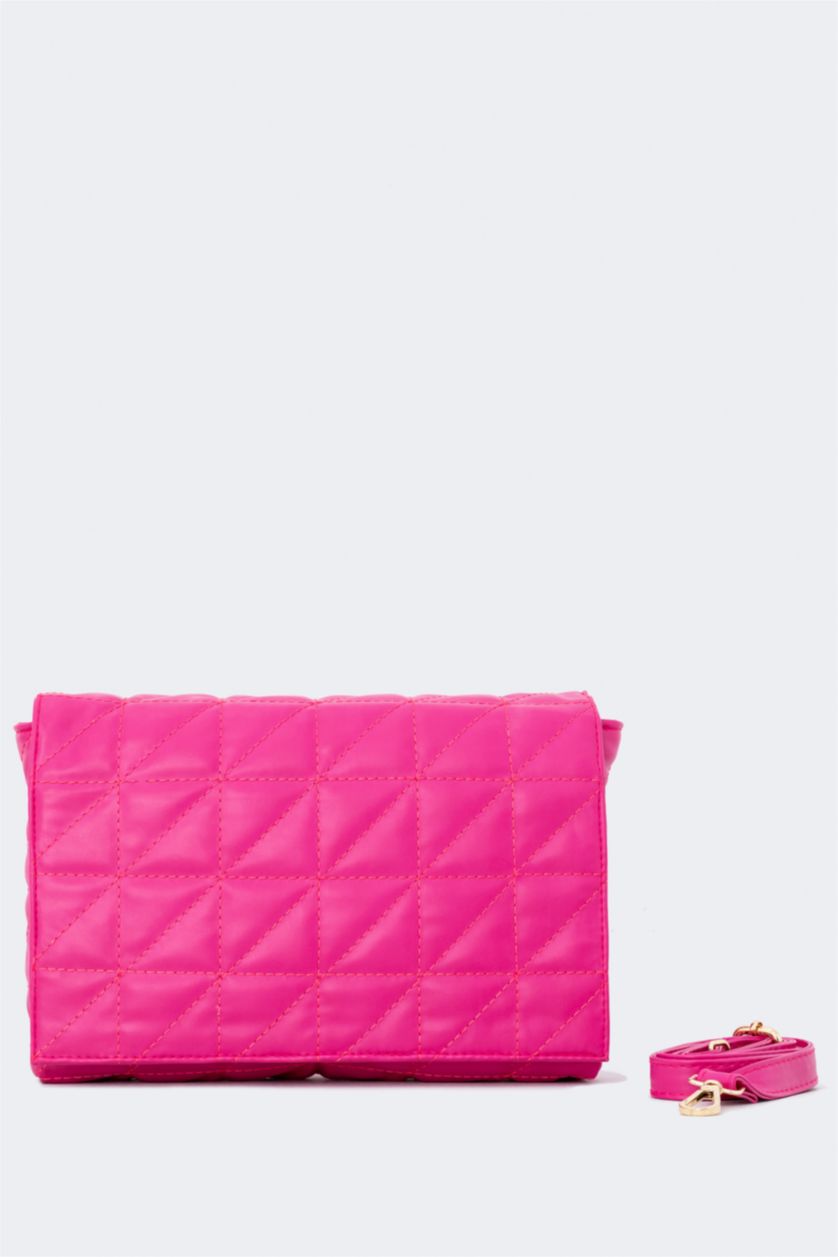 WOMAN Fushsia Faux Leather Hand Bag