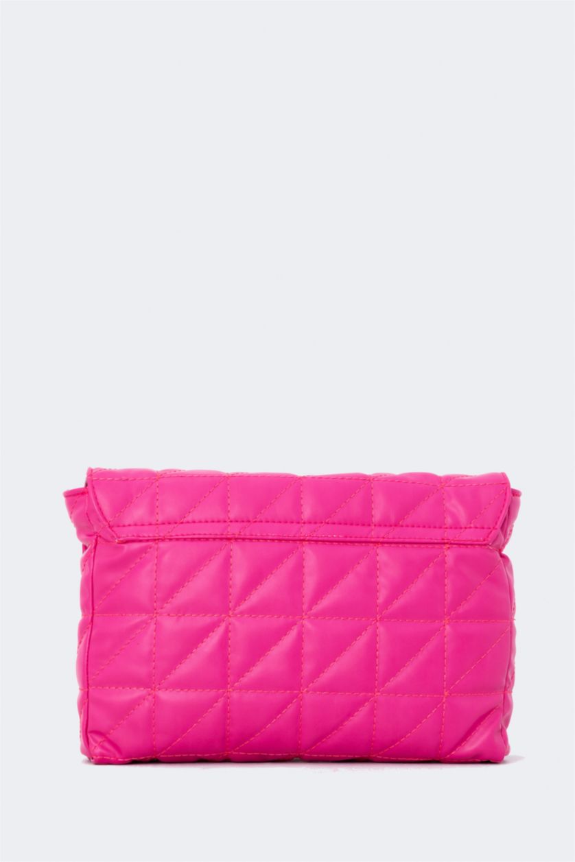 WOMAN Fushsia Faux Leather Hand Bag