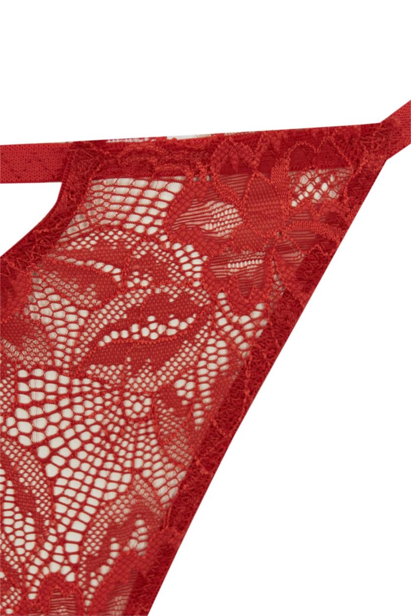 Женщины Красный Трусы стринги кружевные, Fall in Love