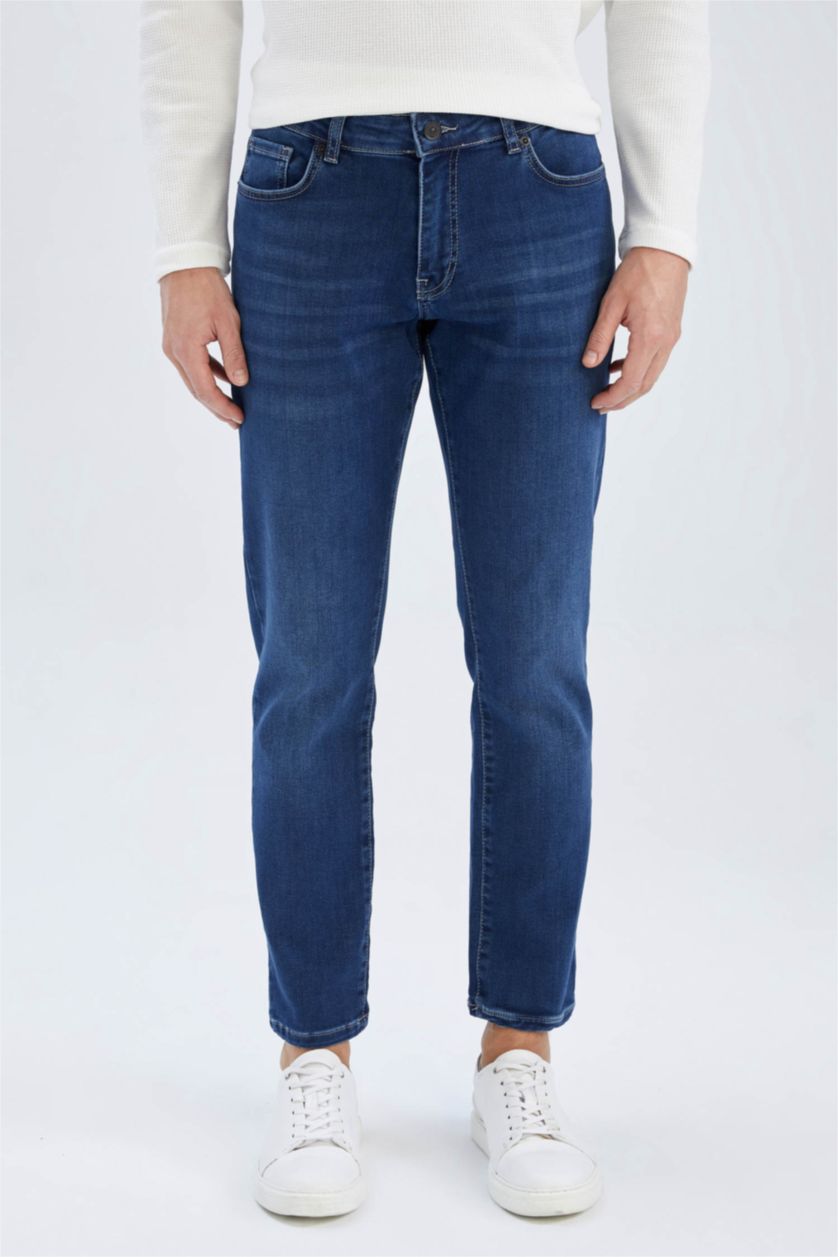 رجال أزرق غامق بنطلون جينز بيدرو بقصّة ضيقة مستدام