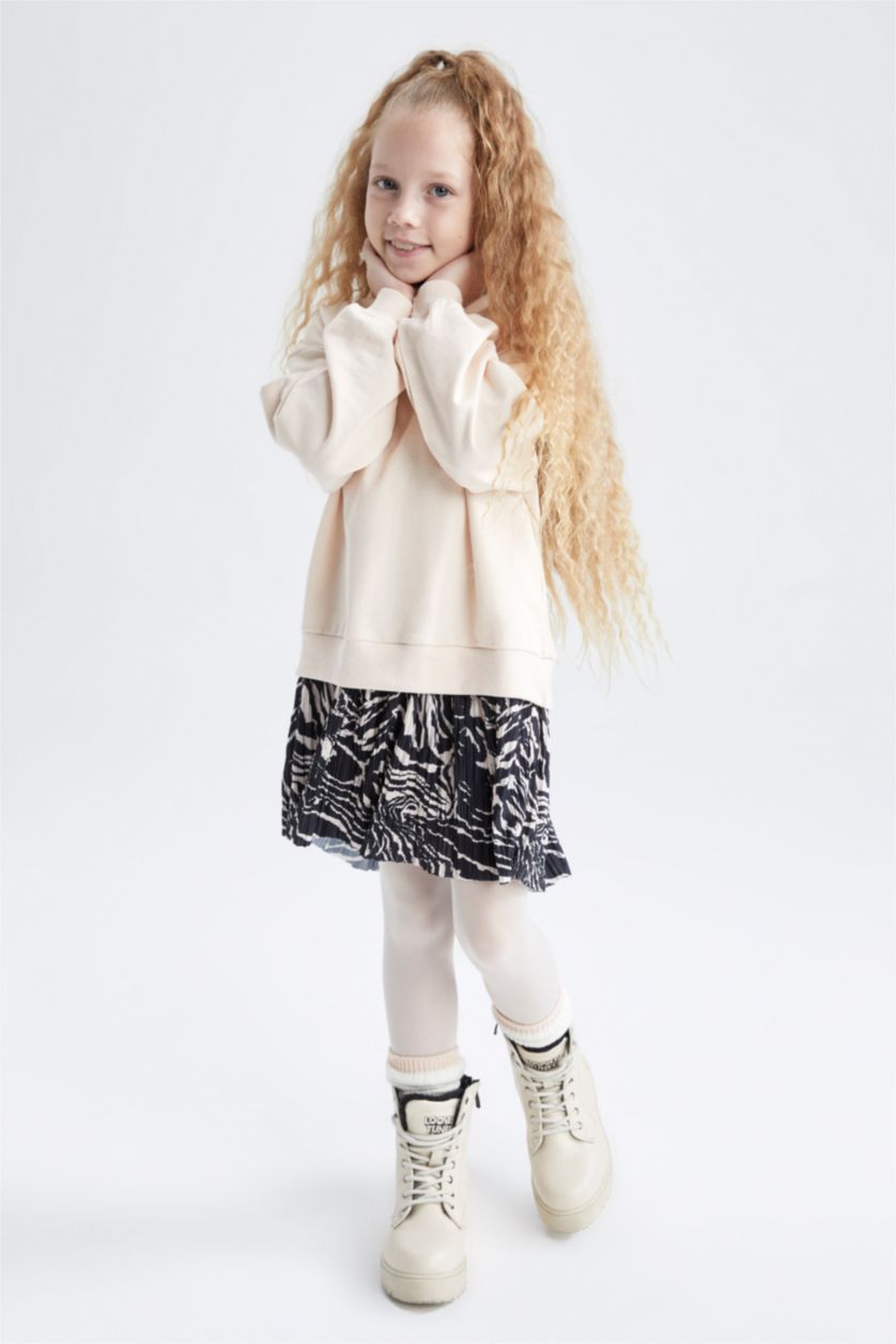 Girls & Teens Sand Long Sleeve Knitted Dress