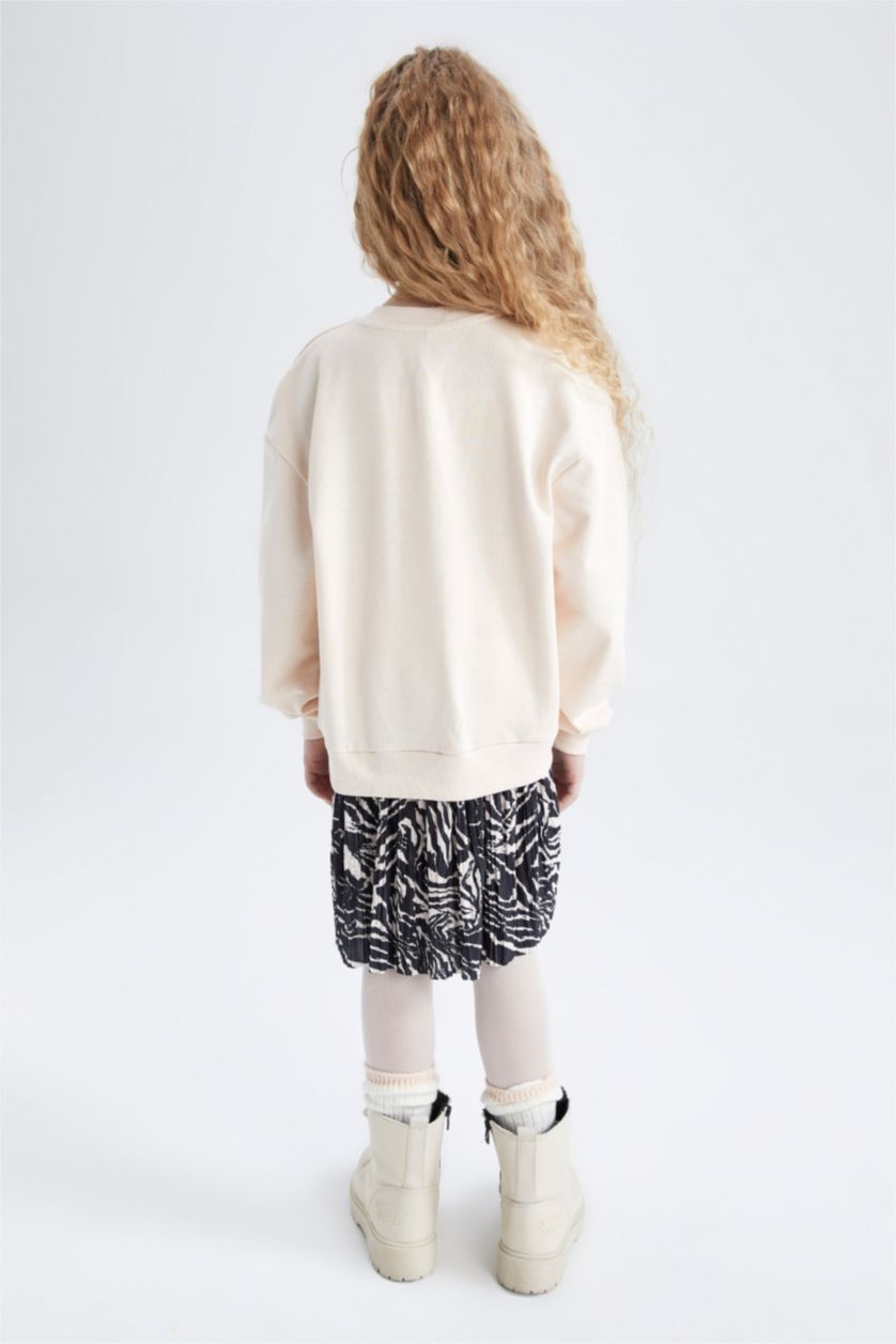 Girls & Teens Sand Long Sleeve Knitted Dress