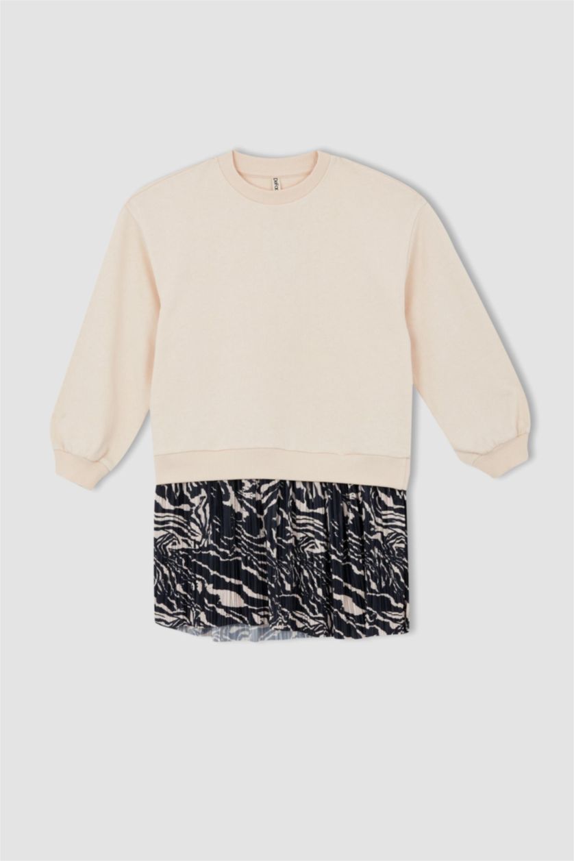 Girls & Teens Sand Long Sleeve Knitted Dress