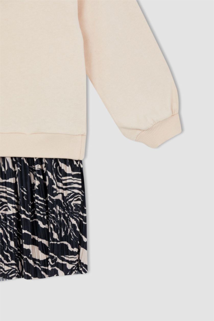 Girls & Teens Sand Long Sleeve Knitted Dress