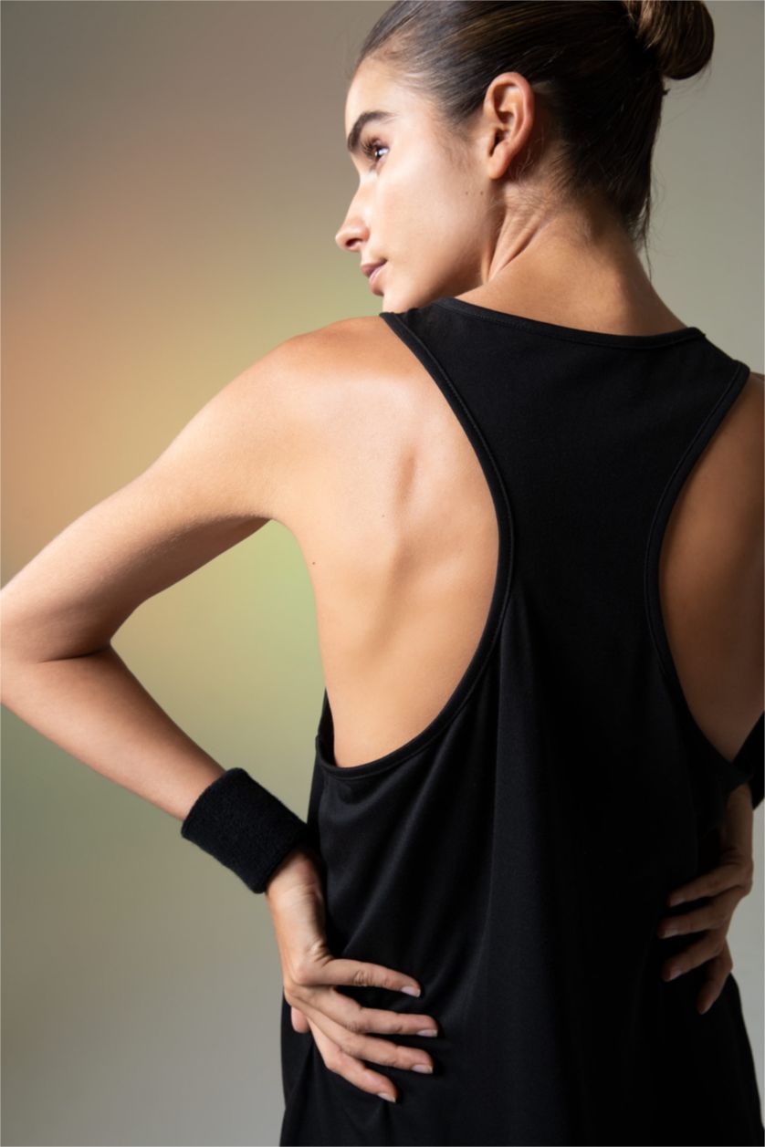 WOMAN Black Defacto Fit Standard Fit Crew Neck Singlet