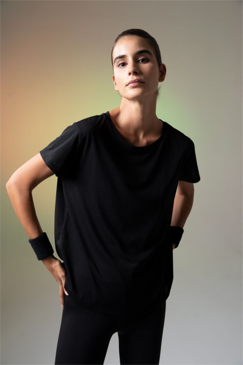 WOMAN Black Comfort Fit Short Sleeve T-Shirt