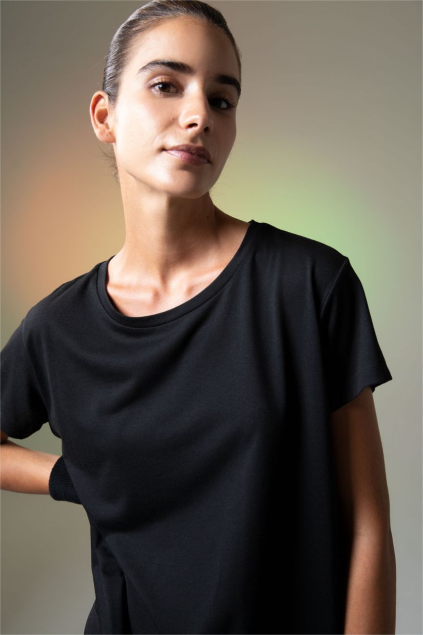 WOMAN Black Comfort Fit Short Sleeve T-Shirt