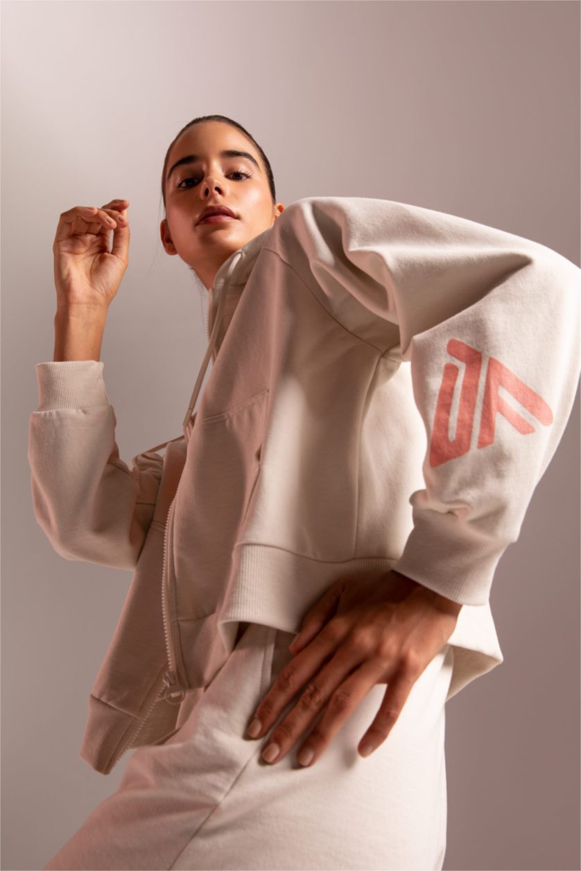 WOMAN Stone DeFactoFit Hooded Cardigan