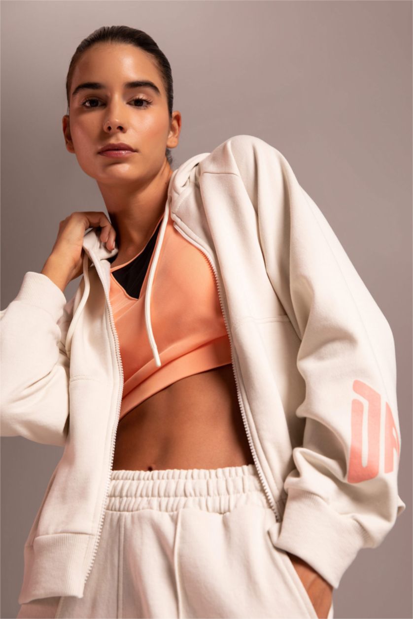 WOMAN Stone DeFactoFit Hooded Cardigan