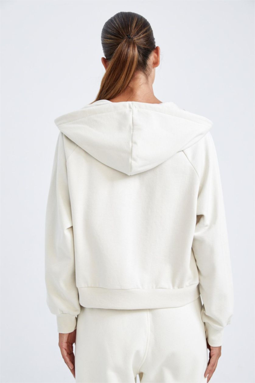 WOMAN Stone DeFactoFit Hooded Cardigan