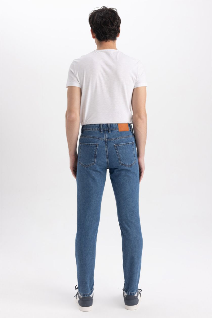 HOMME Bleu Pantalon Coupe fuselée régulière