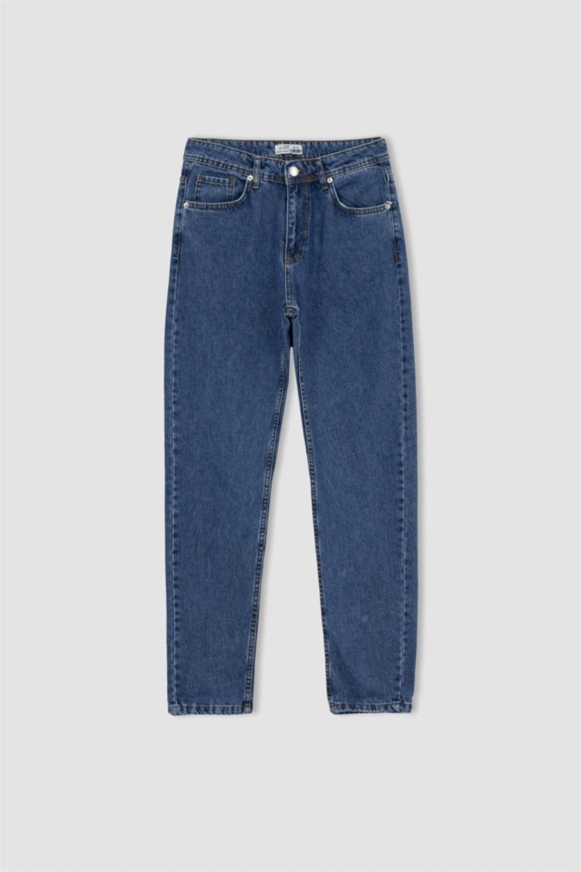 HOMME Bleu Pantalon Coupe fuselée régulière