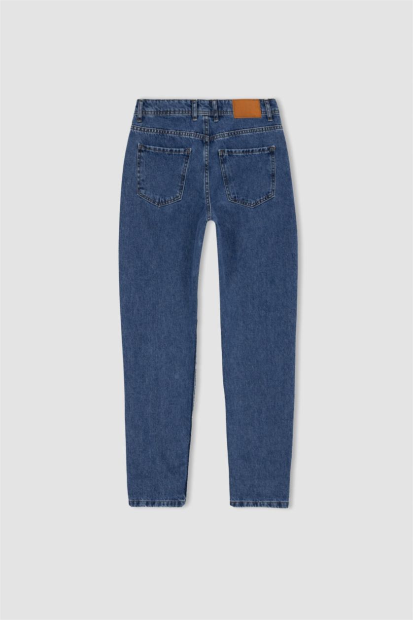 HOMME Bleu Pantalon Coupe fuselée régulière