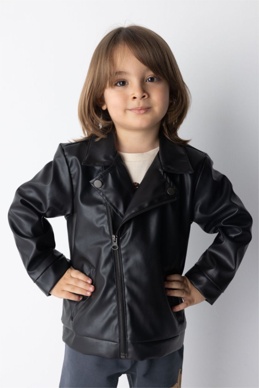 BABY BOY Black Boy Faux Leather Jacket