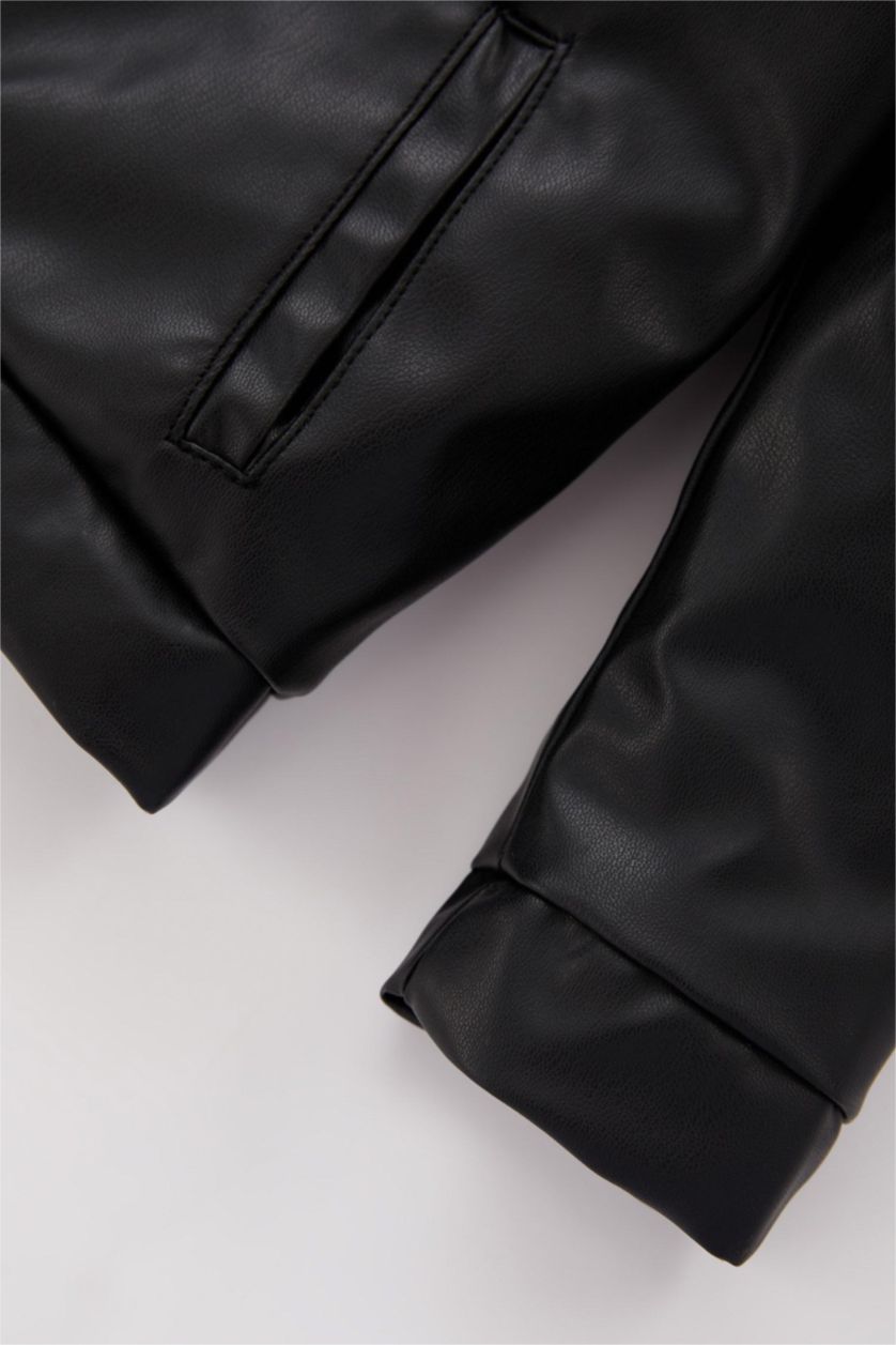 BABY BOY Black Boy Faux Leather Jacket
