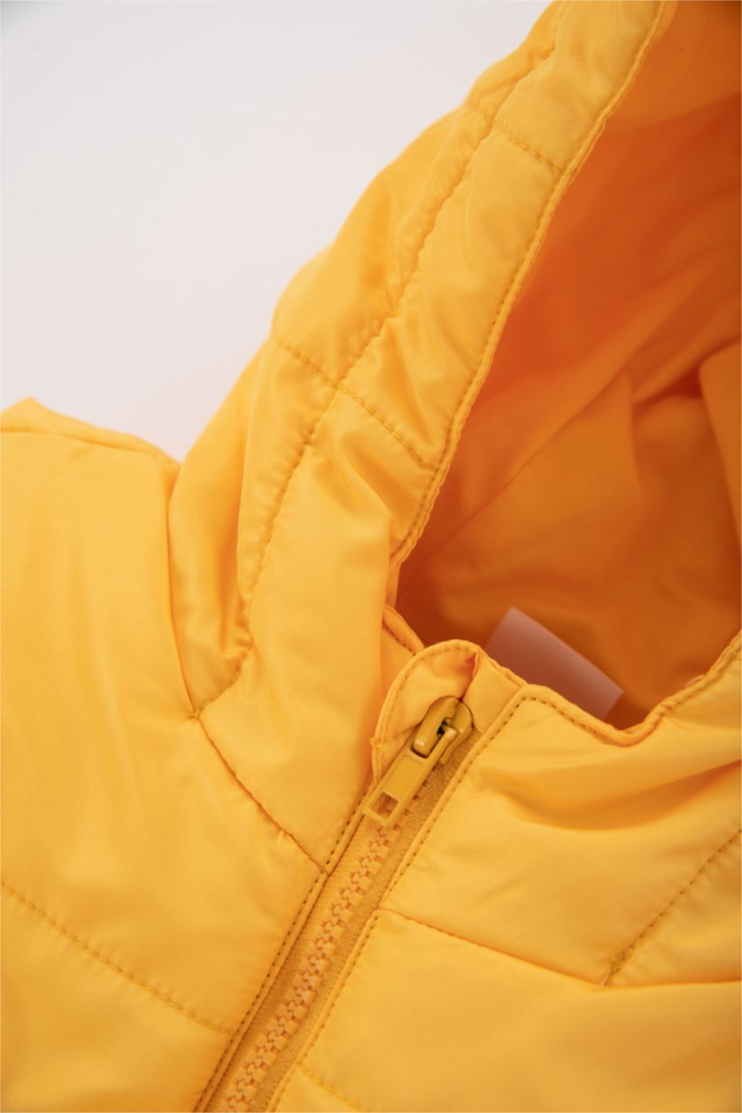 Малыши мальчики Желтый Жилет с капюшоном для мальчиков