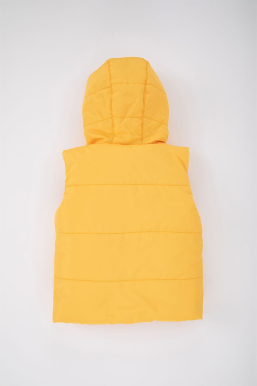 Малыши мальчики Желтый Жилет с капюшоном для мальчиков