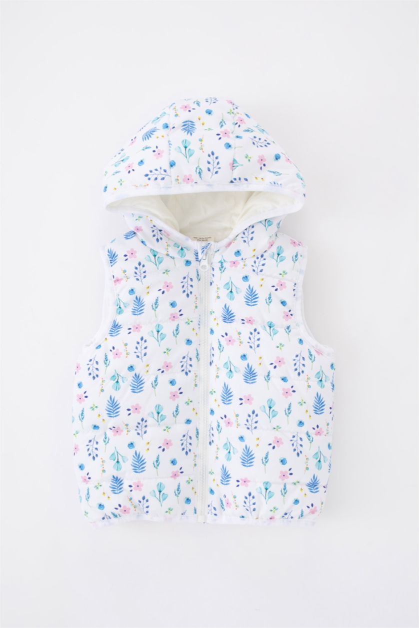 ДІВЧИНКА Бежевий Жилет стандартного крою з квітами Понгі для малюків дівчаток