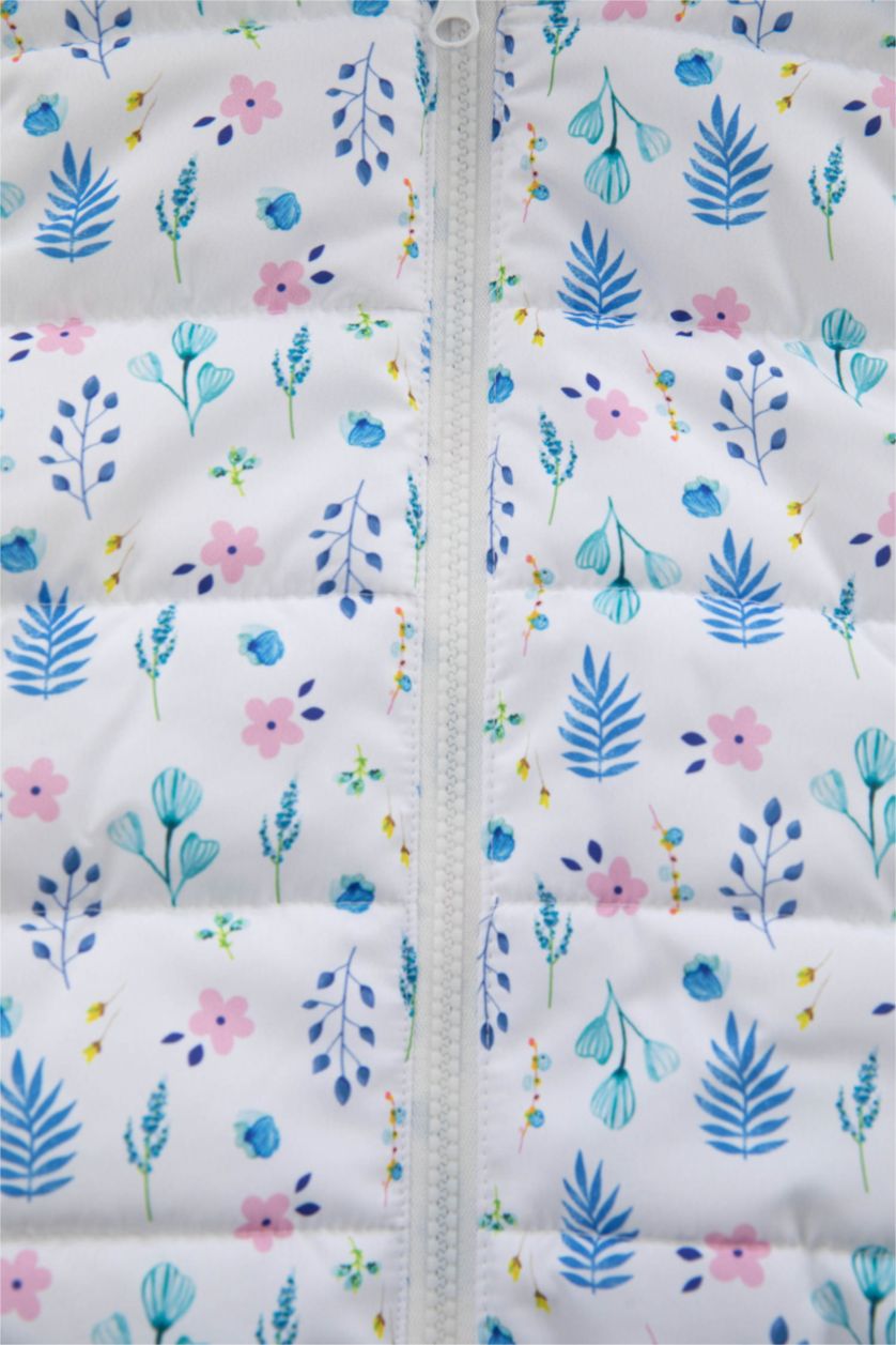 ДІВЧИНКА Бежевий Жилет стандартного крою з квітами Понгі для малюків дівчаток