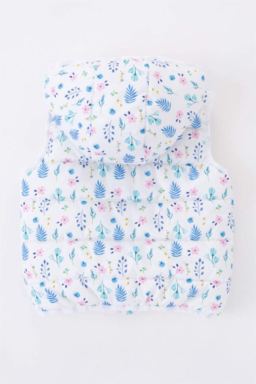 ДІВЧИНКА Бежевий Жилет стандартного крою з квітами Понгі для малюків дівчаток