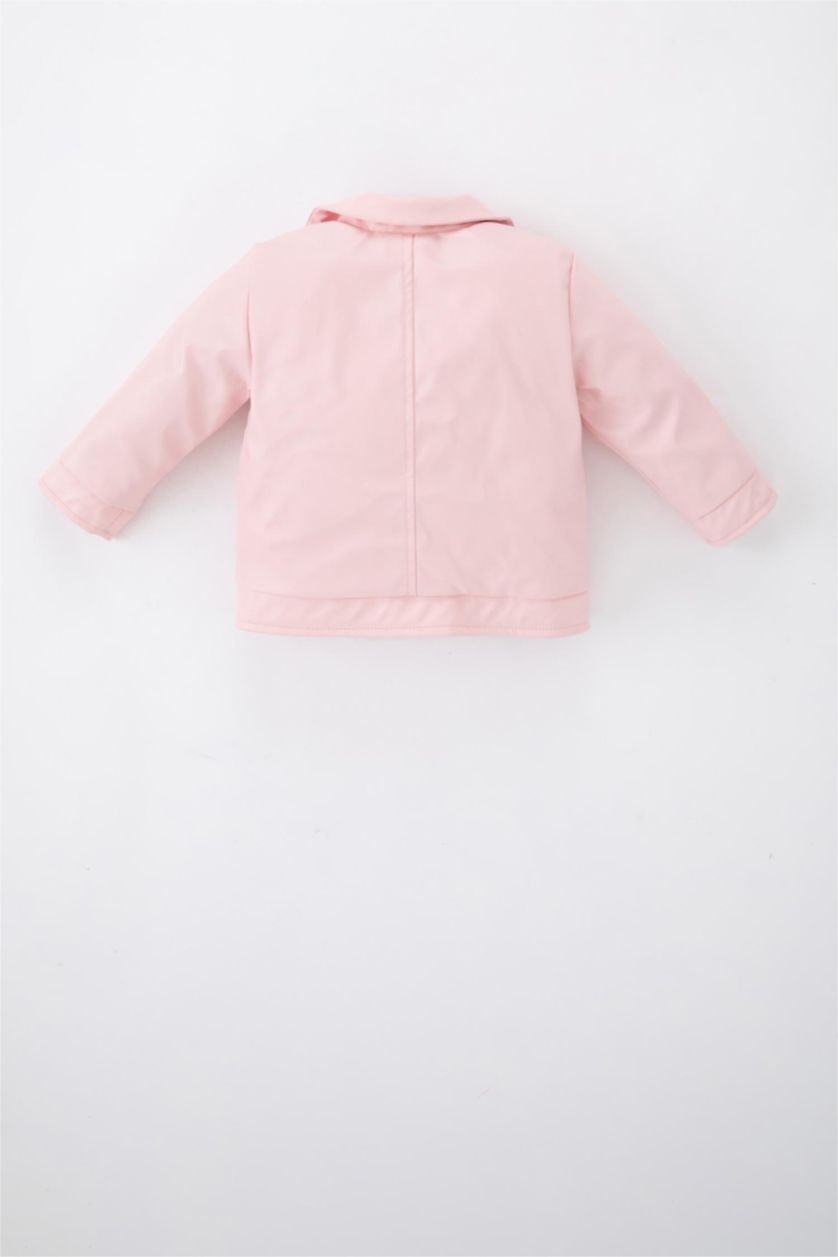 طفلة صغيرة زهري غامق جاكيت بناتي بيبي