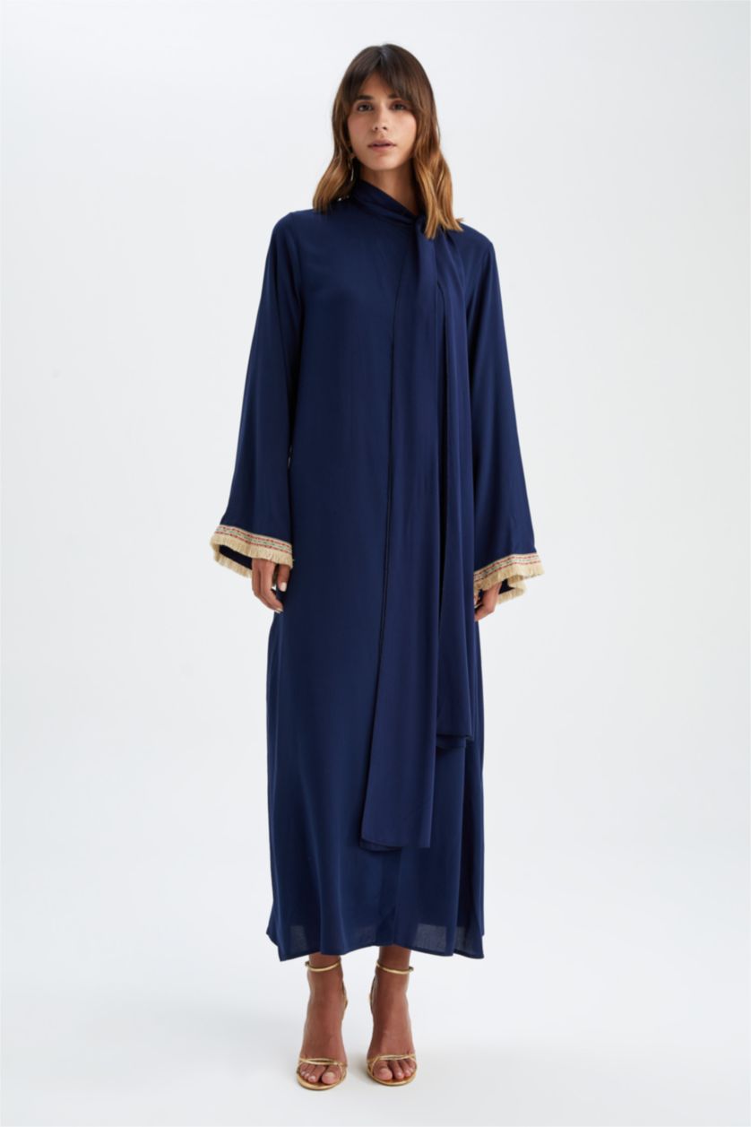 FEMME Marin Robe Longue Coupe Classique