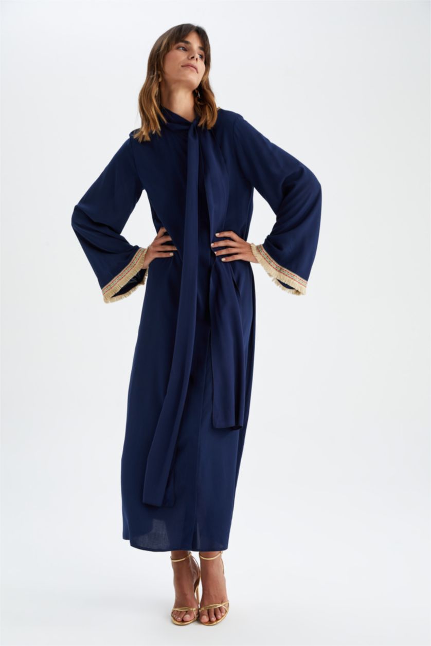 FEMME Marin Robe Longue Coupe Classique