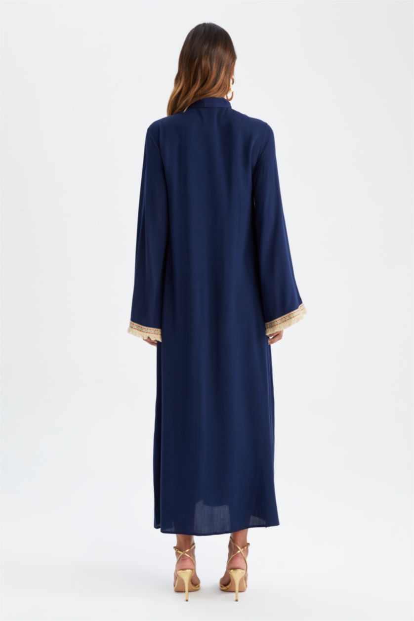 FEMME Marin Robe Longue Coupe Classique