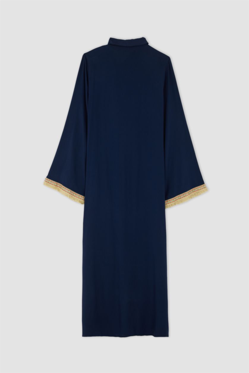 FEMME Marin Robe Longue Coupe Classique