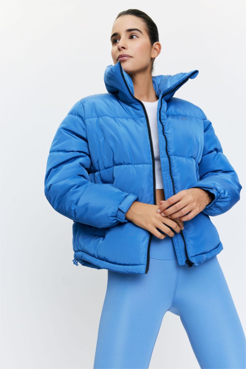 نساء أزرق غامق جاكيت دودون قصة عادية