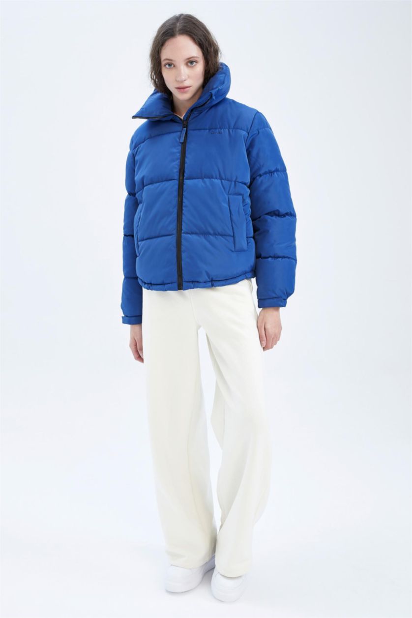 نساء أزرق غامق جاكيت دودون قصة عادية