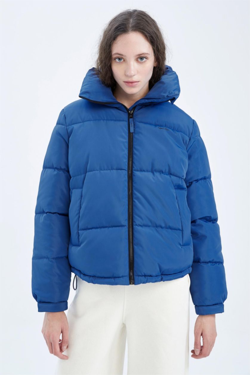 نساء أزرق غامق جاكيت دودون قصة عادية