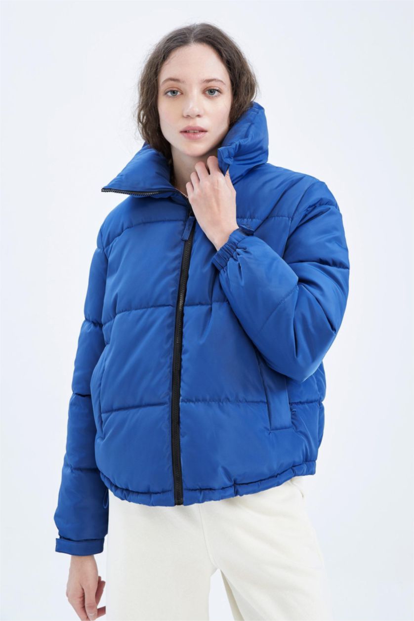 نساء أزرق غامق جاكيت دودون قصة عادية