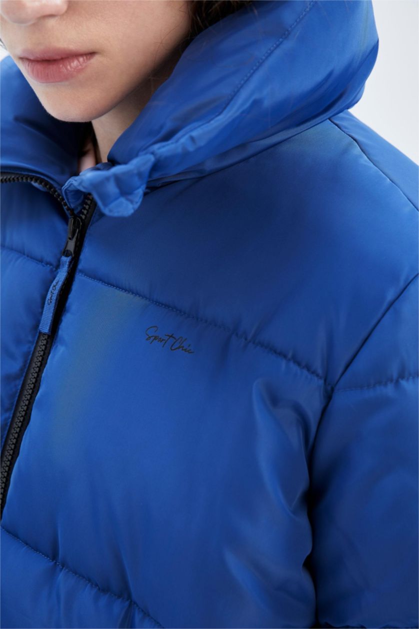 نساء أزرق غامق جاكيت دودون قصة عادية