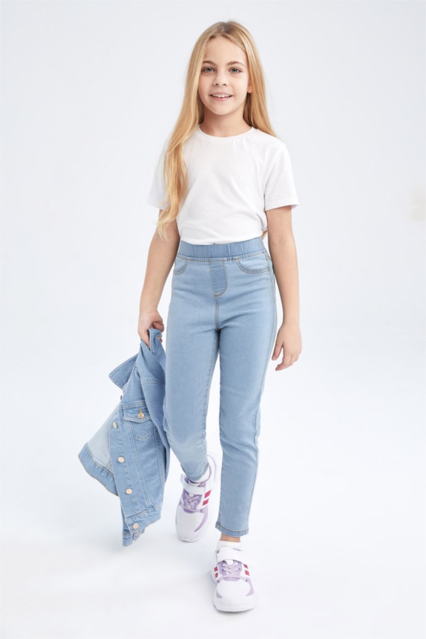 GIRLS & TEENS Ice Blue Girl Skinny Pants