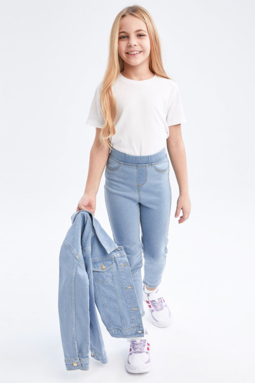GIRLS & TEENS Ice Blue Girl Skinny Pants