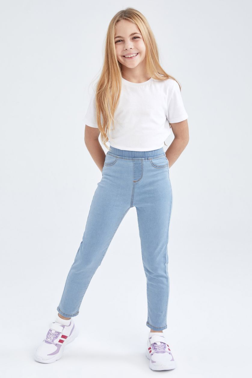 GIRLS & TEENS Ice Blue Girl Skinny Pants