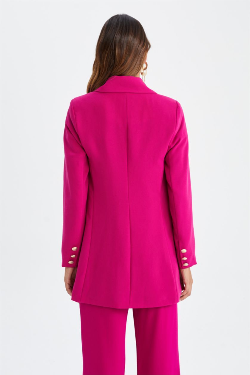 Kadın Fuşya Regular Fıt Blazer Ceket