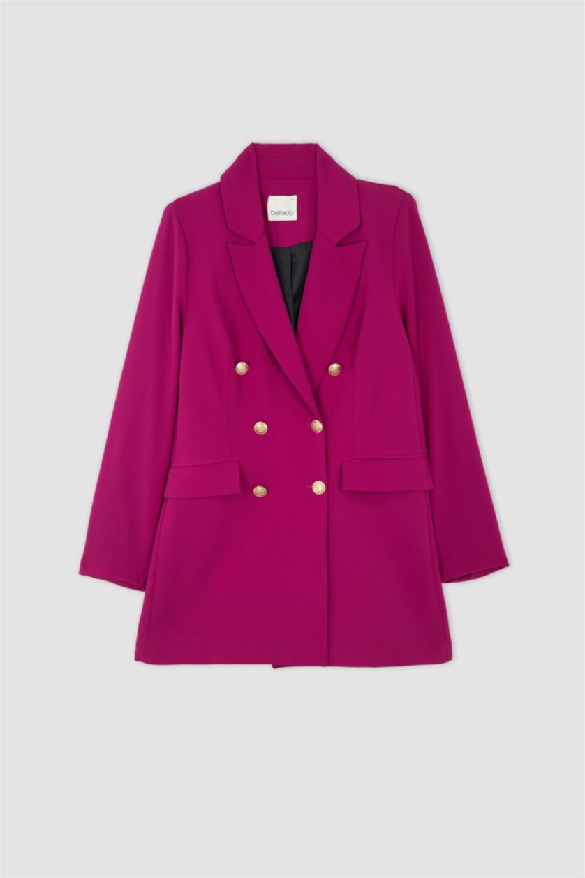 Kadın Fuşya Regular Fıt Blazer Ceket