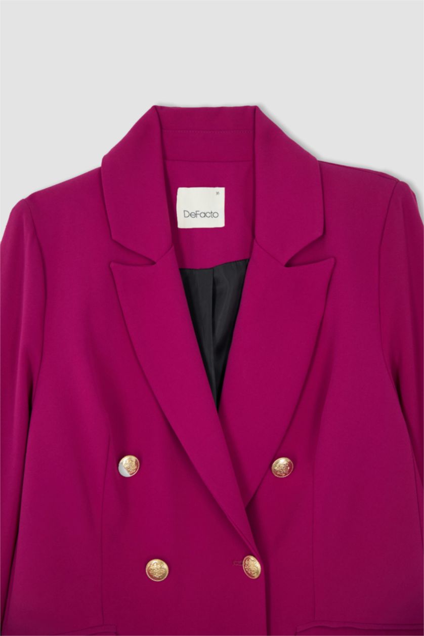 Kadın Fuşya Regular Fıt Blazer Ceket