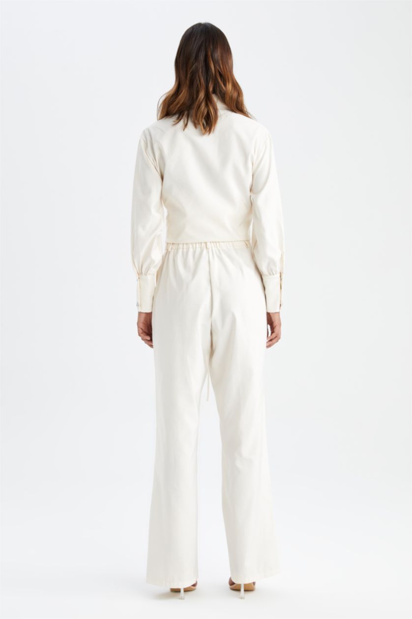 FEMME Beige Pantalon Palazzo Touché Privé X Defacto