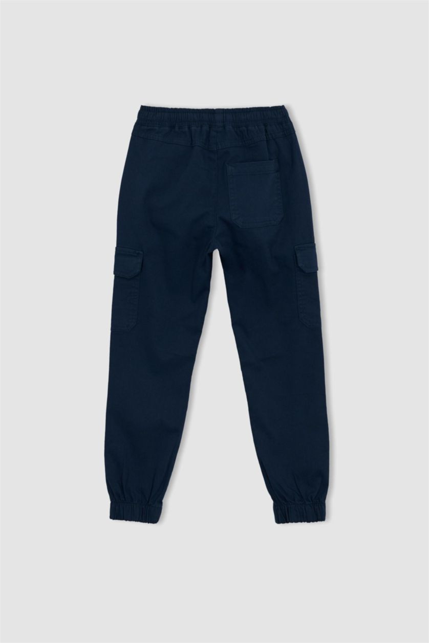 BOYS & TEENS Indigo Boy Cargo Jogger Gabardine Trousers