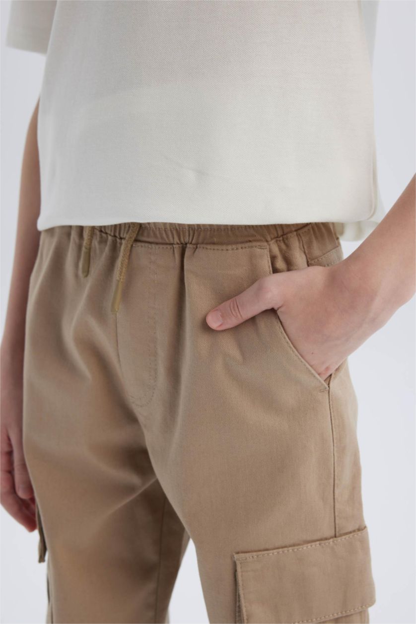 أولاد بيج فاتح بنطلون كارجو ولادي جوجر برجل عادية بجيب