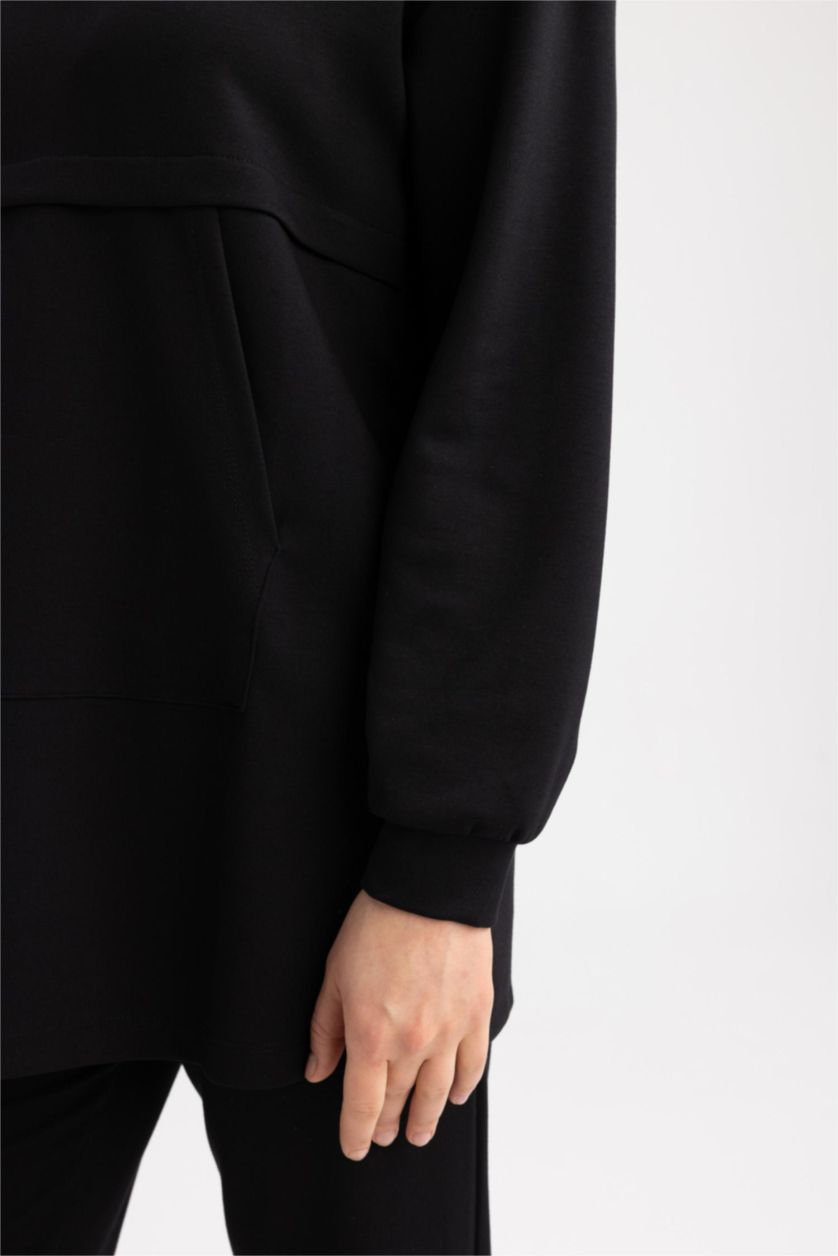 WOMAN Black Relax Fit Sweat Tunic